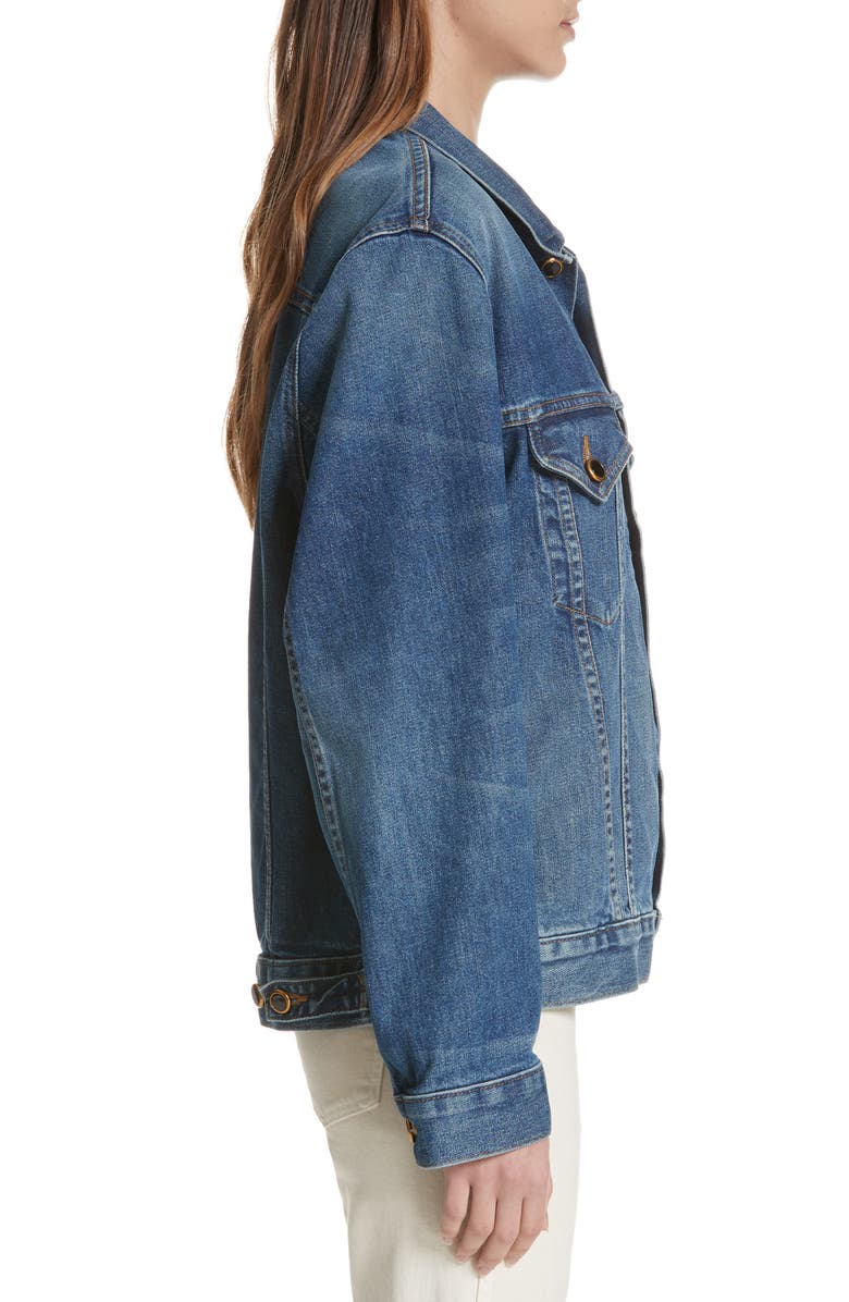 Khaite Cate Oversize Denim Jacket, Alternate, color, 