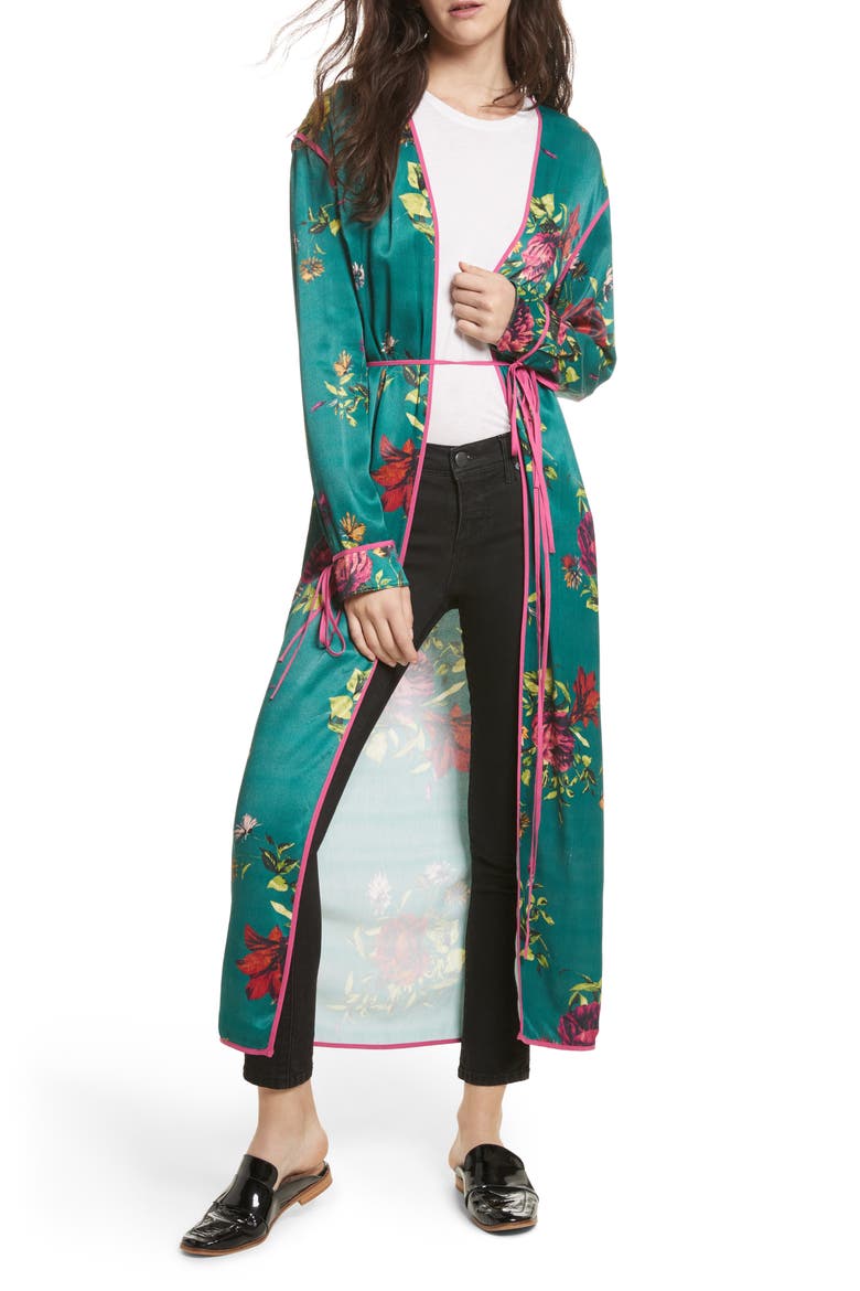 Kimono Duster, Main, color, GREEN