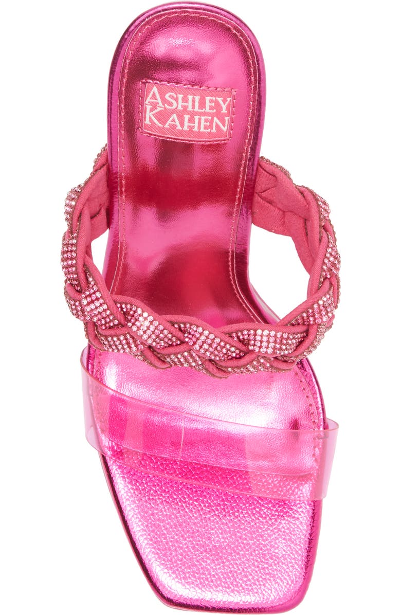 ASHLEY KAHEN Melrose Cutout Wedge Rhinestone Sandal, Alternate, color, Fuchsia