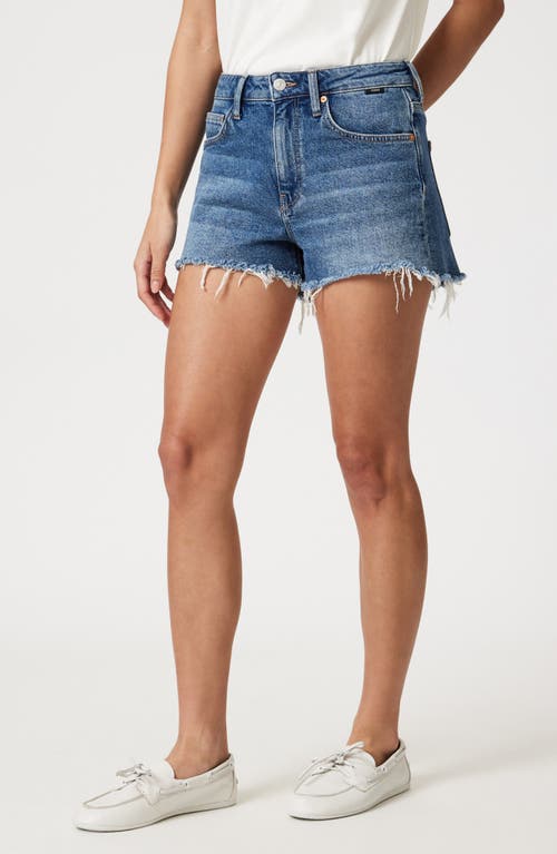Mavi Jeans Rosie High Waist Fray Hem Cutoff Denim Shorts