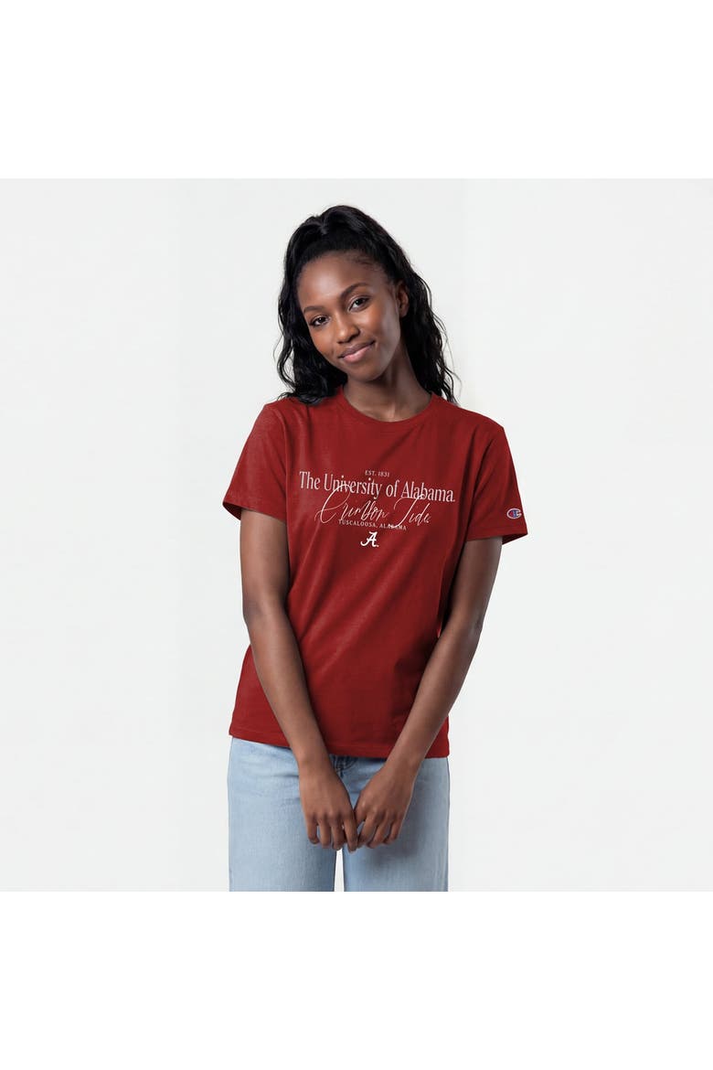 Women's Champion  Crimson Alabama Crimson Tide Lifestyle T-Shirt, Main, color, Crimson