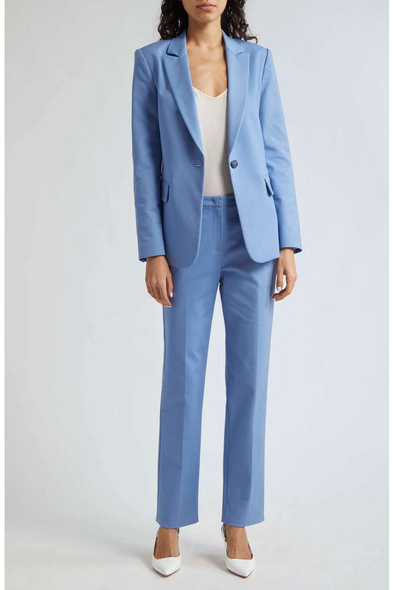 Cotton Couture Straight Leg Pants, Alternate, color, SOLID LIGHT BLUE