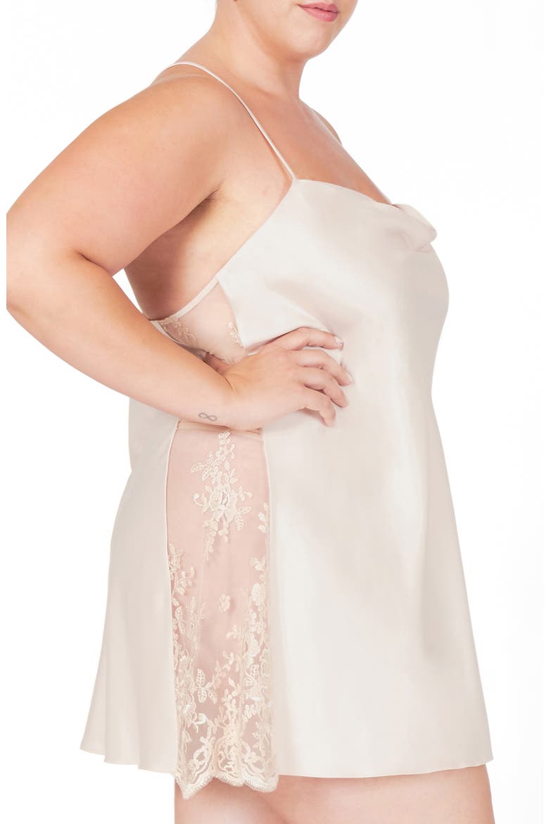 Darling Lace Trim Chemise, Alternate, color, CHAMPAGNE