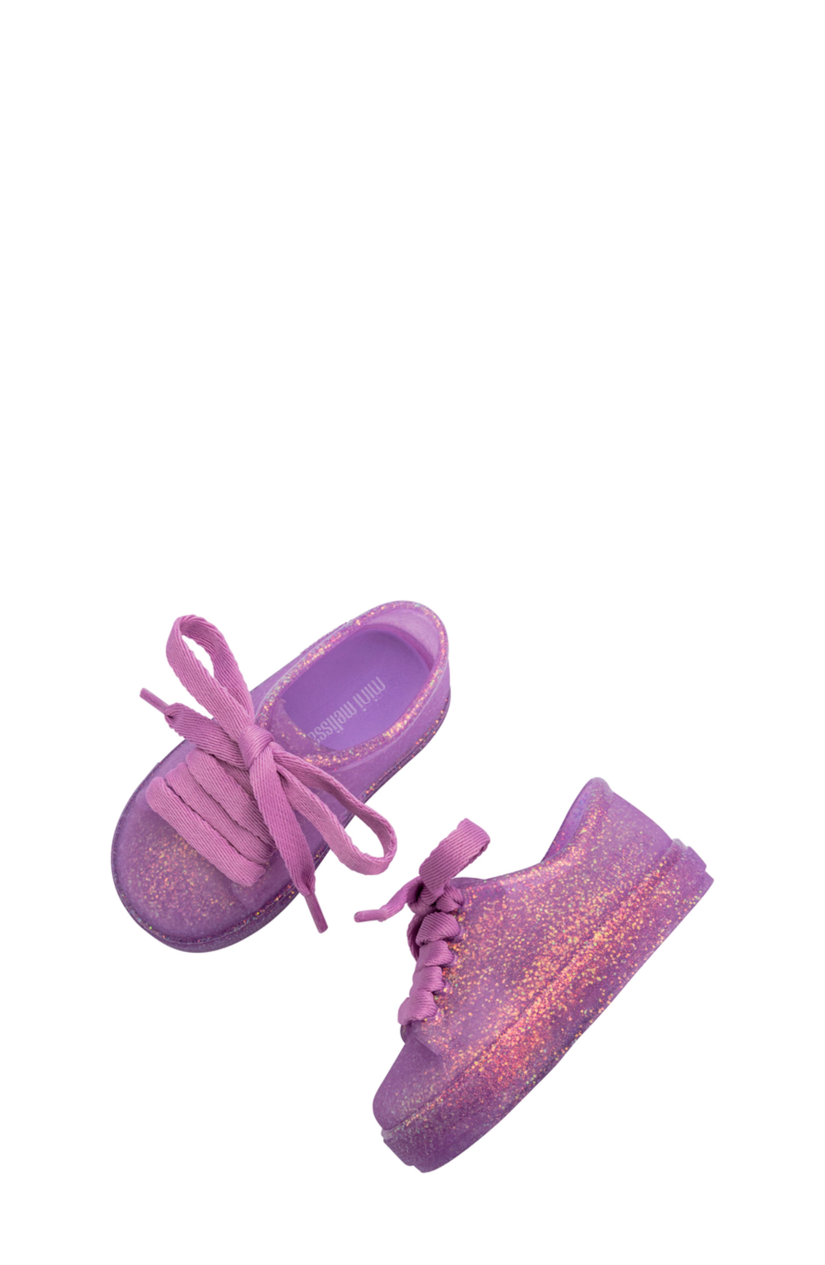 Mini Melissa Kids' Hip Sneaker, Alternate, color, Glitter Lilac