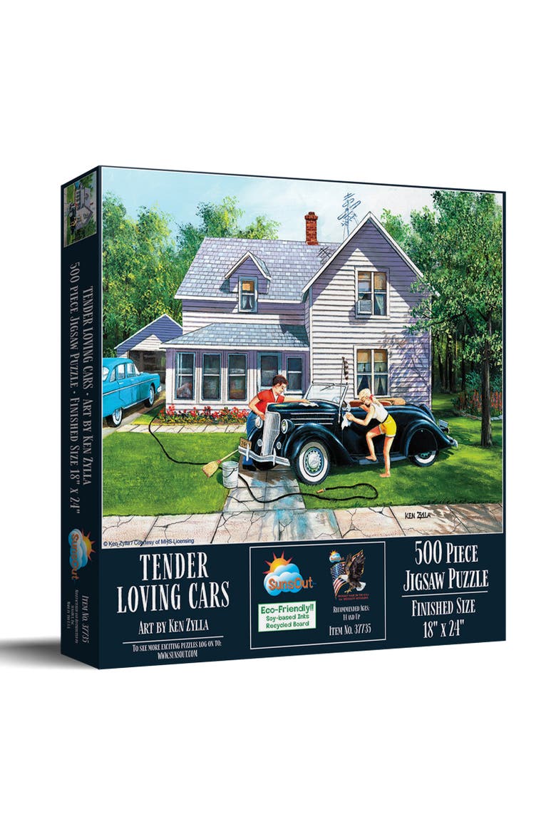 Tender Loving Cars 500 piece Jigsaw Puzzle for Adults, Main, color, Multicolor