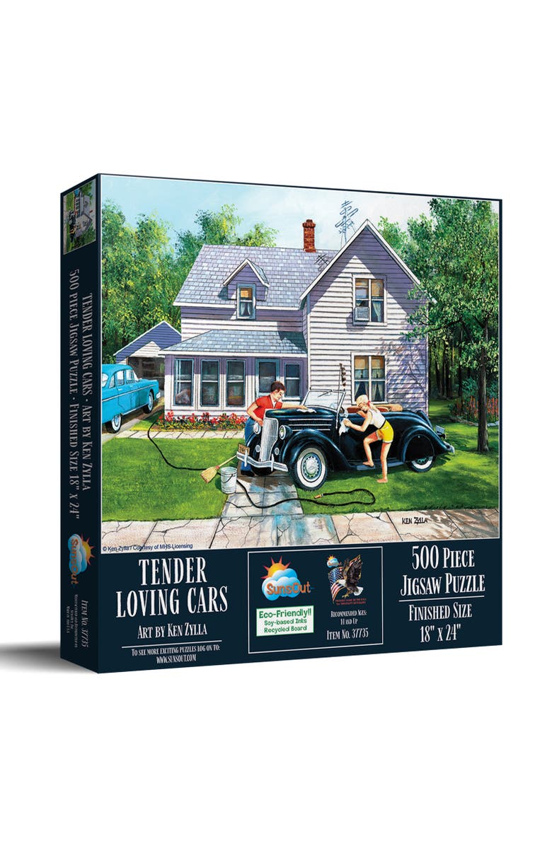 Sunsout Tender Loving Cars 500 piece Jigsaw Puzzle for Adults, Main, color, Multicolor