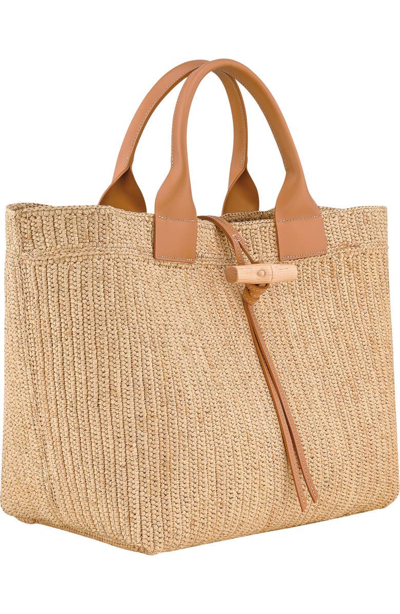 Longchamp Large Le Roseau Raffia Tote, Alternate, color, Vegetal