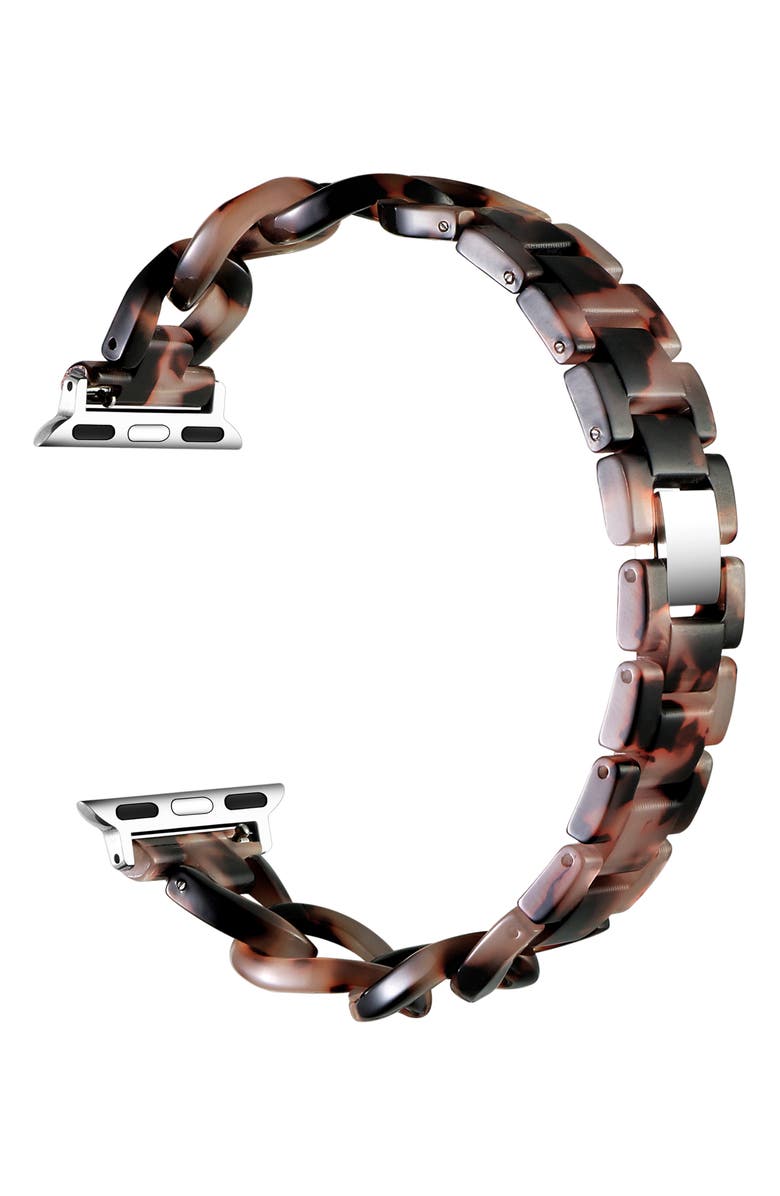 The Posh Tech Kit Tortoise Print Apple Watch<sup>®</sup> Watchband, Alternate, color,