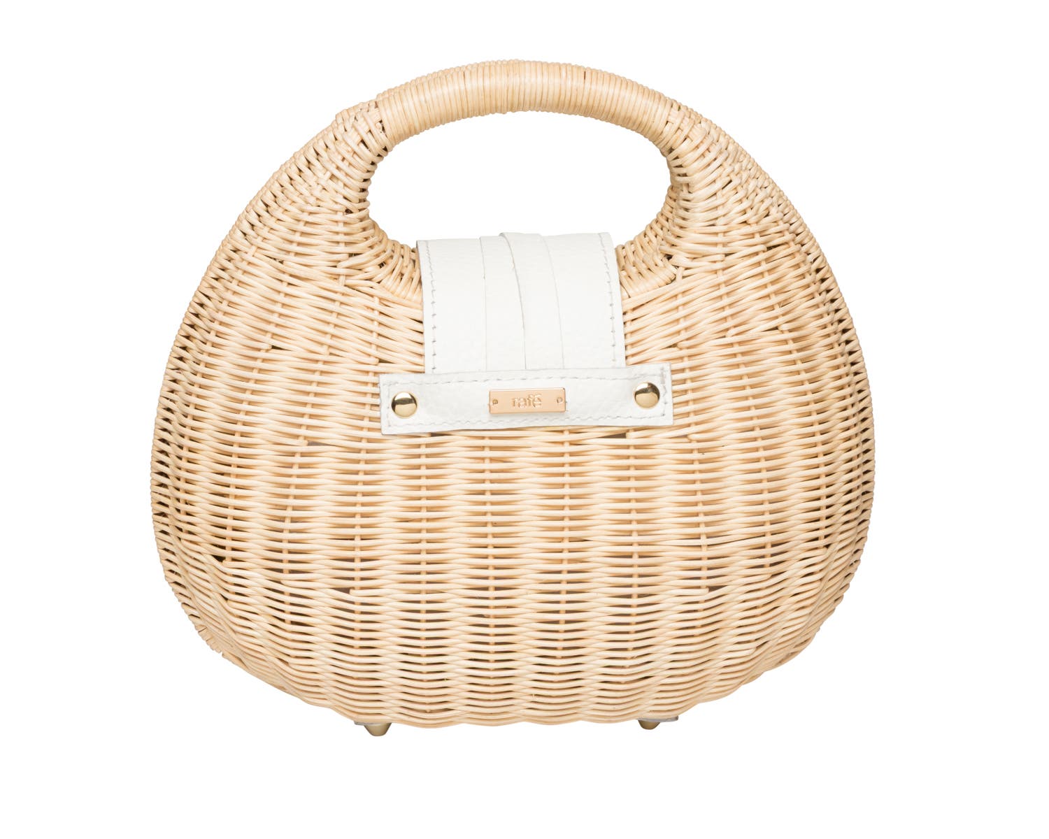 Rafe New York Isi Cut Out Handle Clutch, Alternate, color, Natural / White