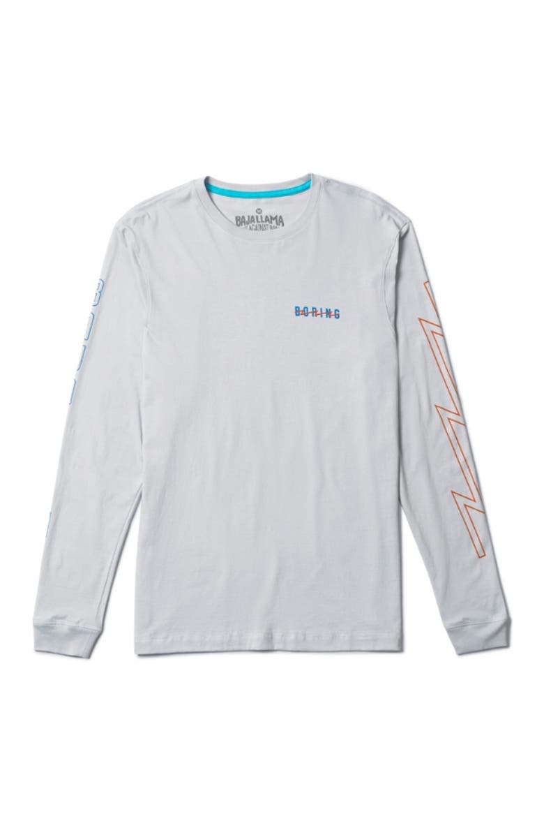 Baja Llama A JOLT TO BORING LONG SLEEVE TEE, Main, color, Grey