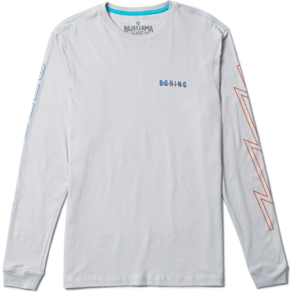 Baja Llama A JOLT TO BORING LONG SLEEVE TEE in Grey  product