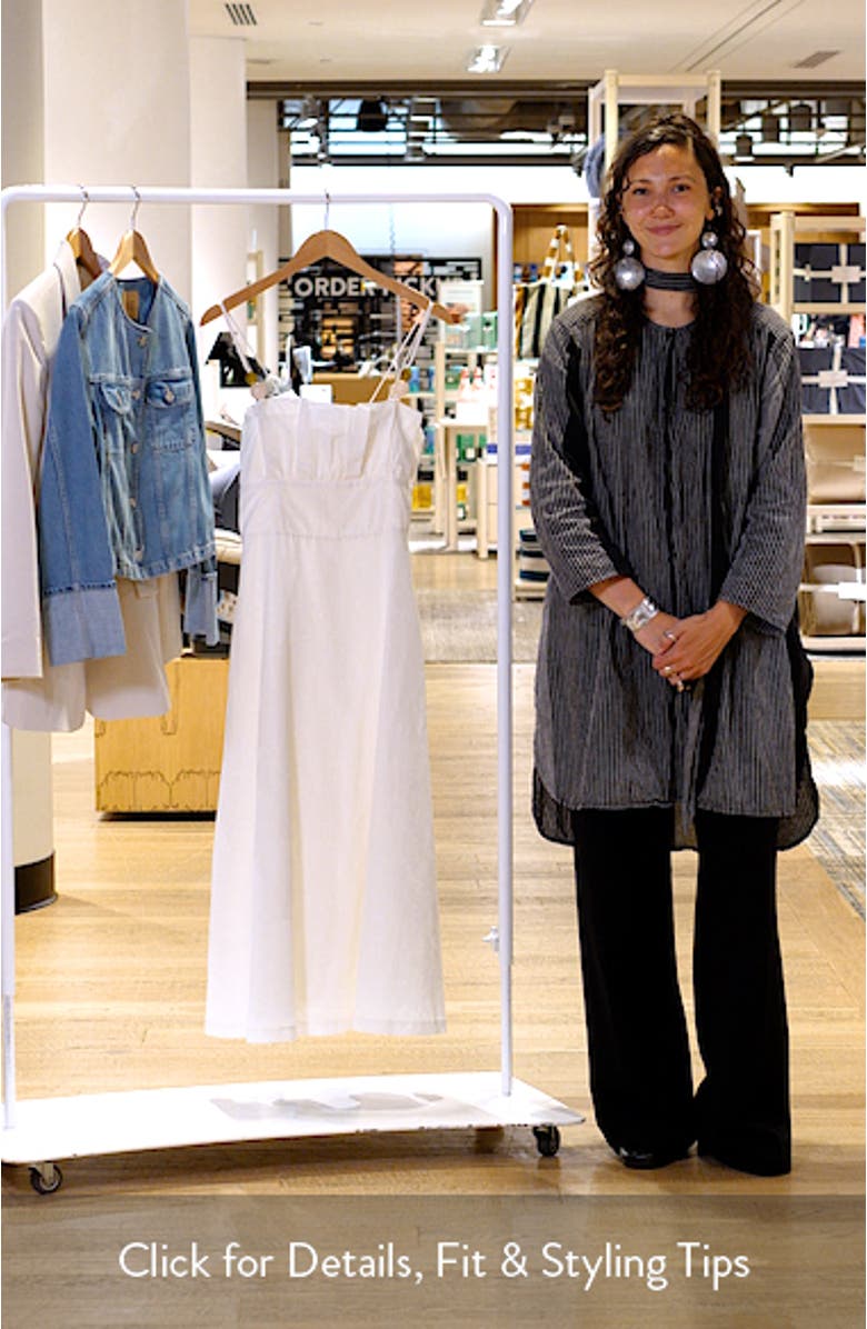 Monique Sleeveless Cotton & Linen Midi Dress, sales video thumbnail