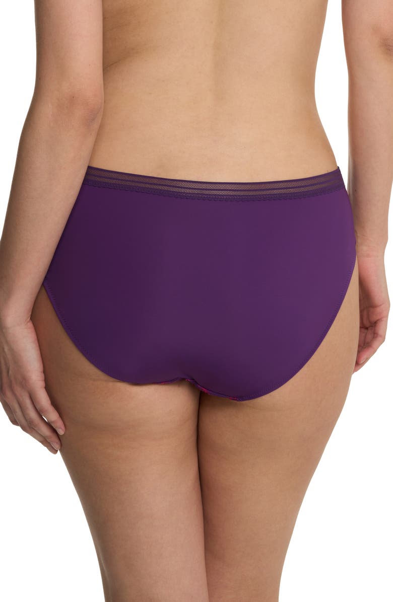 Natori Love Lace Hipster Panties, Alternate, color, Vivid Grape/ Sakura