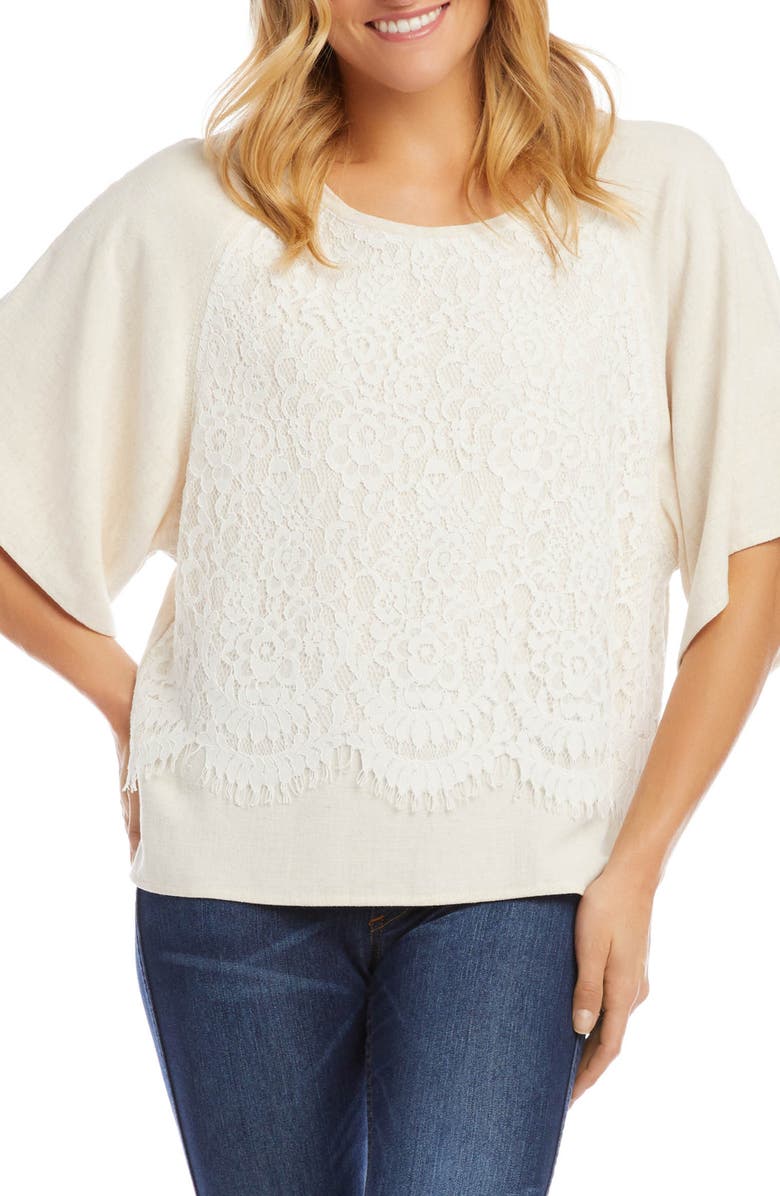 Karen Kane Lace Front Top, Main, color, 