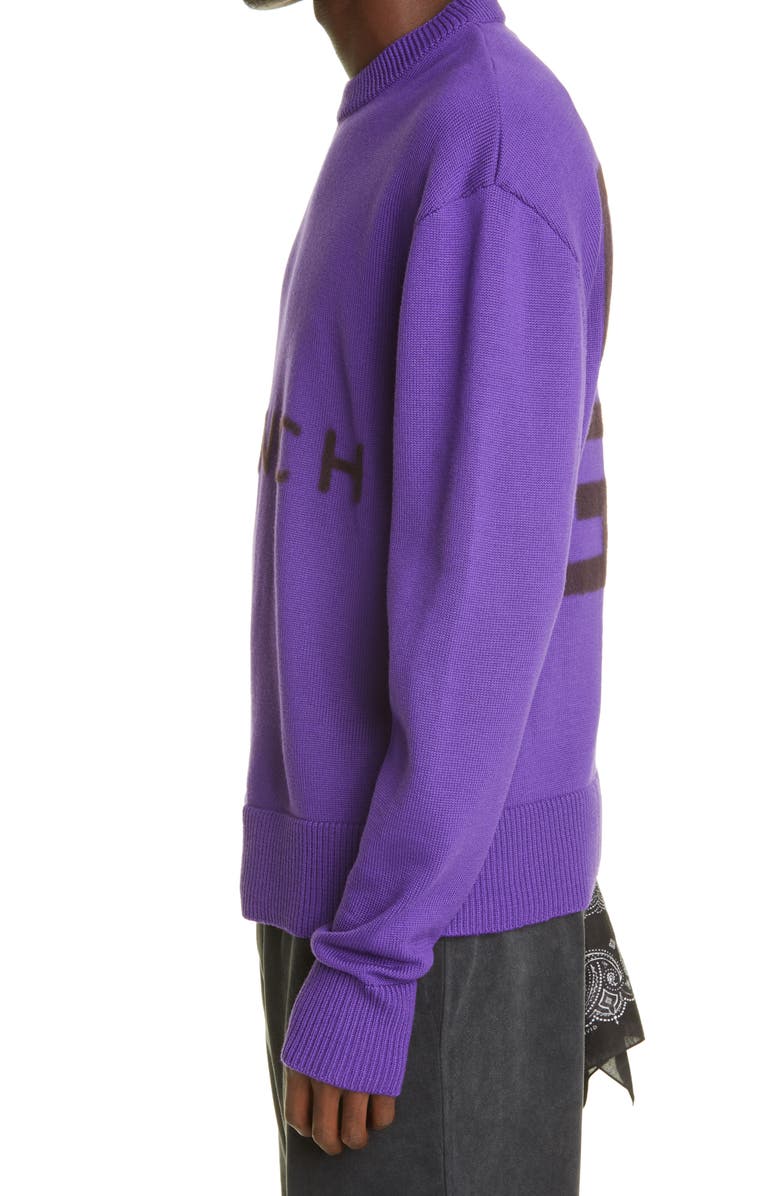 Givenchy Tufted Logo Wool Sweater, Alternate, color, 