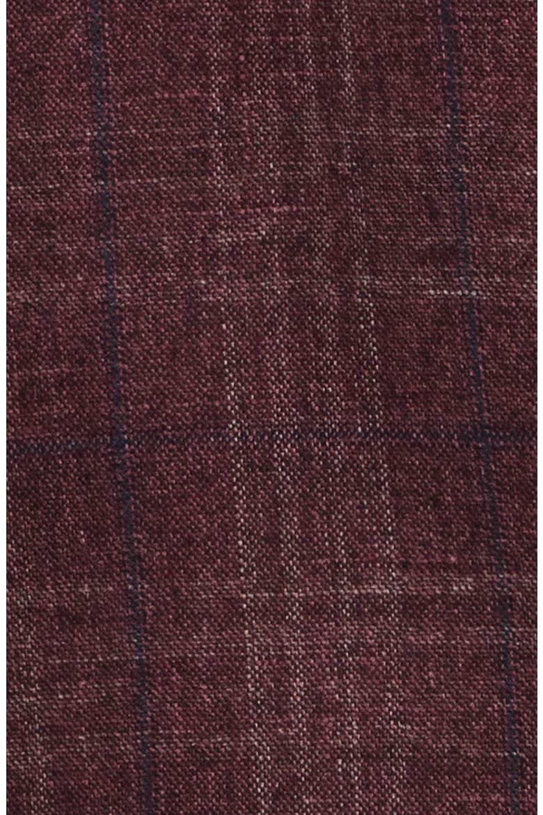 Flynn Classic Fit Red Glen Plaid Slub Wool & Silk Blend Sport Coat, Alternate, color, DARK RED