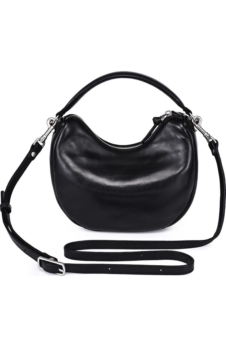 OLD TREND Dahlia Genuine Leather Soft Everyday Hobo Bag, Alternate, color, Black