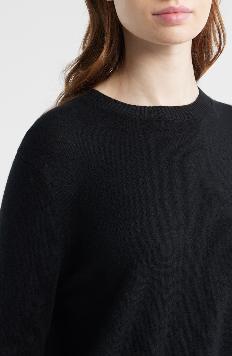 HOUSE OF CB Rochelle Wool & Cashmere Crewneck Sweater, Alternate, color, Black