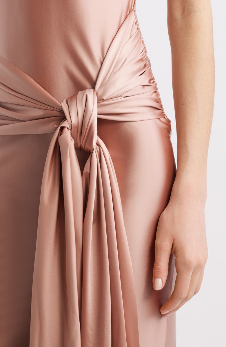 Rare London Liquid Jersey Cocktail Dress, Alternate, color, Blush