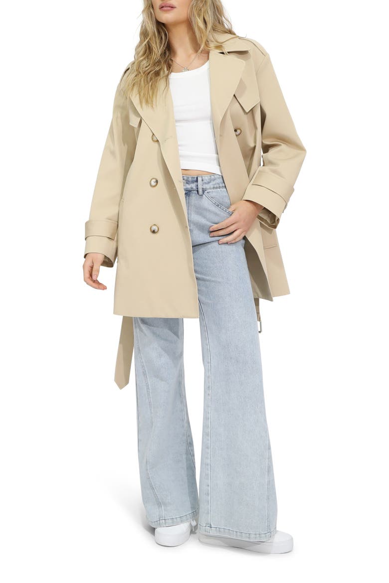 Whispers of Verona Trench Coat, Alternate, color, LIGHT CAMEL