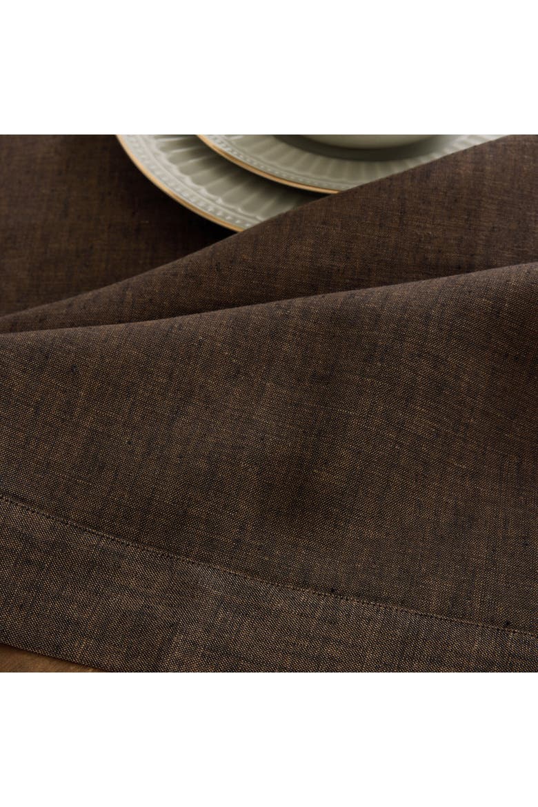 Linen Dinner Napkins Set of 4, 20 x 20" - Athena, Alternate, color, Chambray Brown