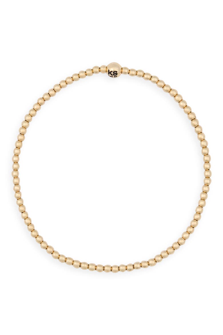 2mm Beaded Stretch Bracelet, Main, color, 14K GOLD-FILLED