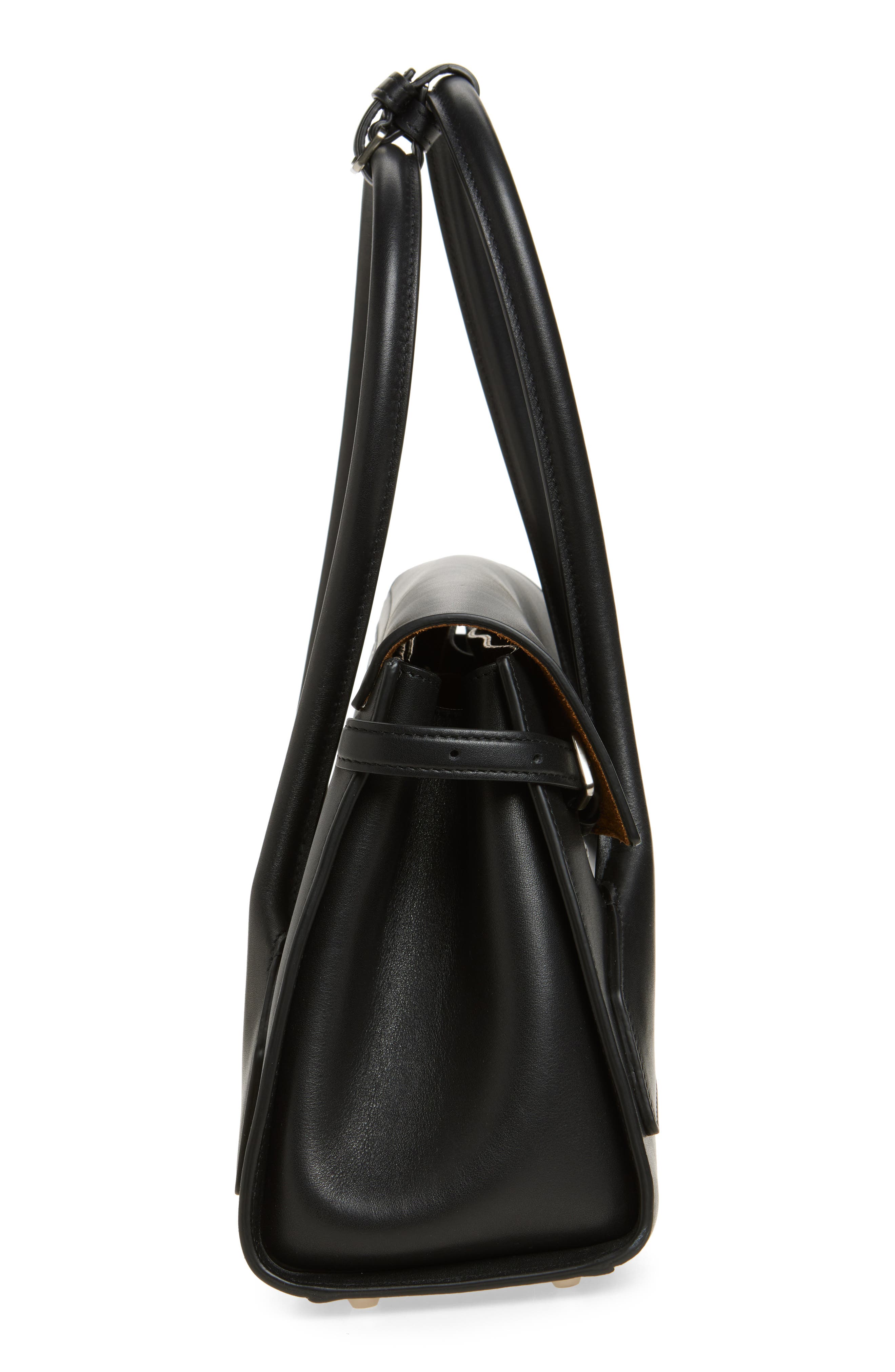 Proenza Schouler Small Tate Leather Tote, Alternate, color, Black