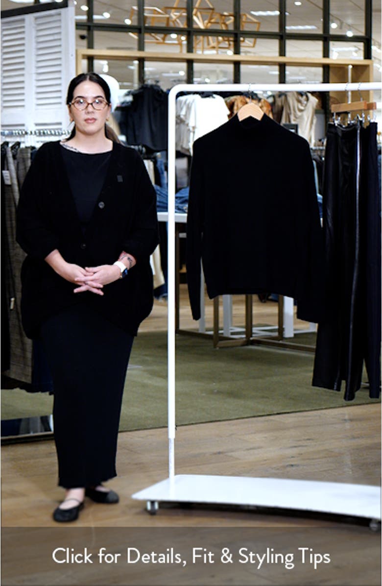 Wool & Cashmere Mock Neck Tunic Sweater, sales video thumbnail