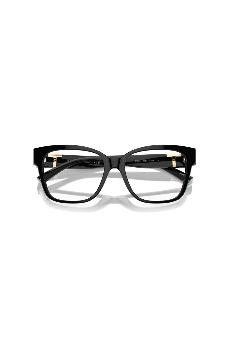 54mm Square optical glasses, Alternate, color, Black