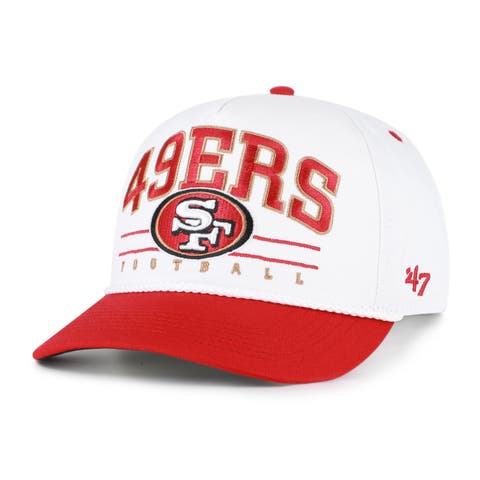 Men's '47 White/Scarlet San Francisco 49ers Relaxed Roscoe Hitch Adjustable Hat