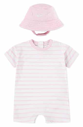 Nike Cotton Blend Terry Romper & Hat Set