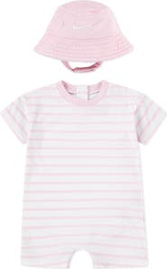 Nike Cotton Blend Terry Romper & Hat Set