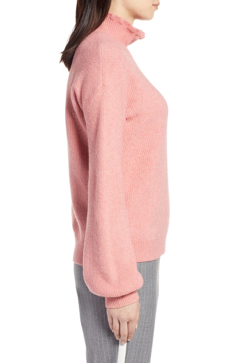 Halogen<sup>®</sup> Ruffle Neck Sweater, Alternate, color,