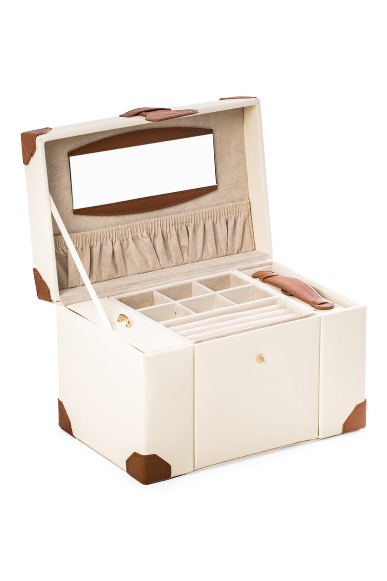 Leather Jewelry Box, Alternate, color, IVORY