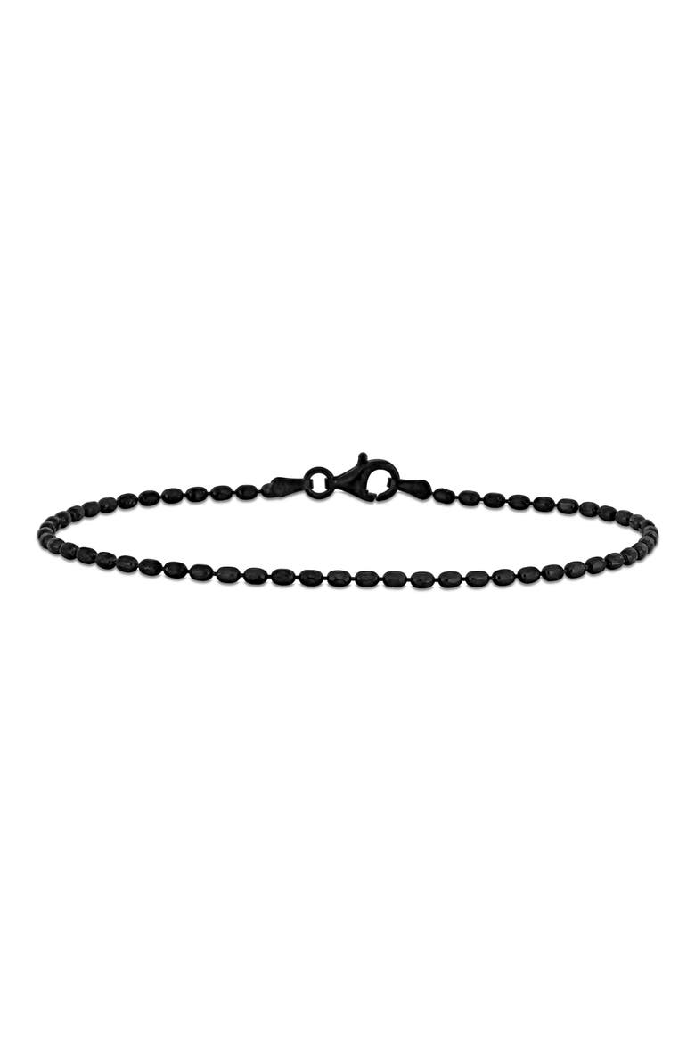 1.8mm Oval Diamond Cut Bracelet, Main, color, BLACK