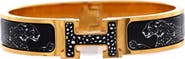 Pre-Owned Hermes Clic H Bracelet Printed Enamel Extra Narrow