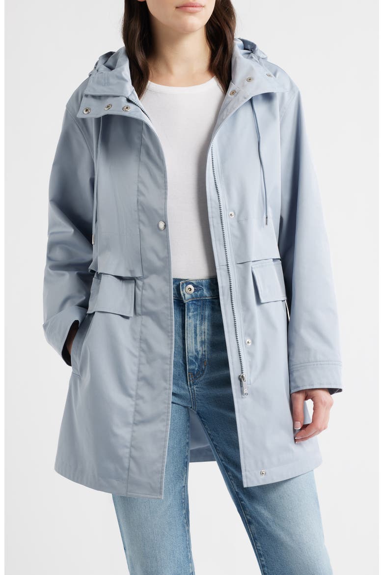 Water Repellent Hooded Jacket, Alternate, color, SPRING BLUE