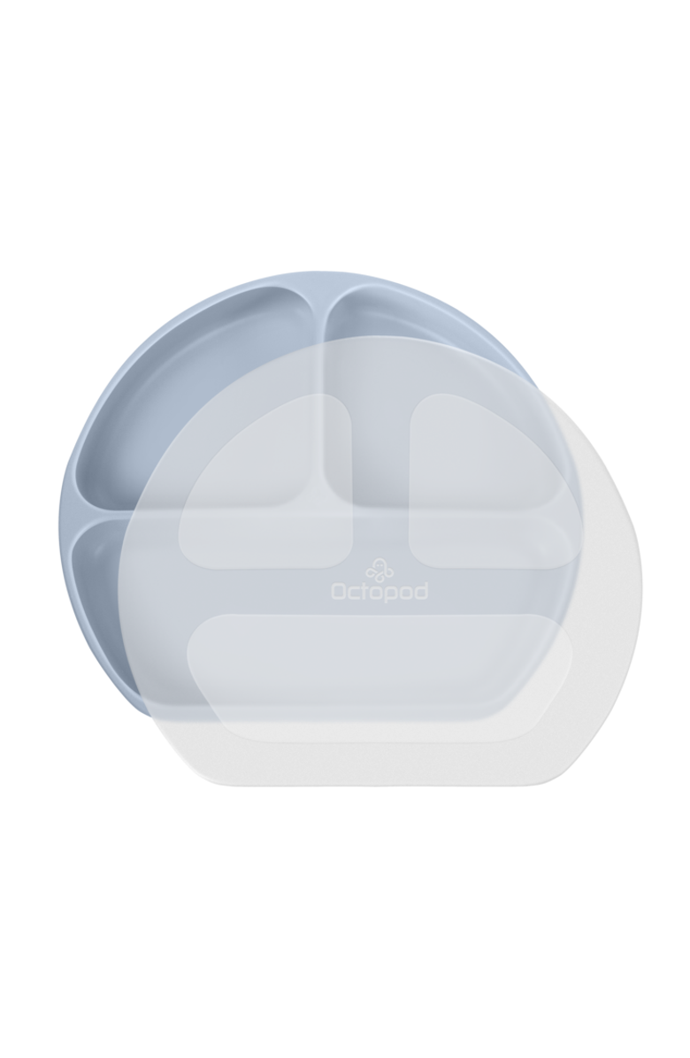 Abiie Octopod<sup>®</sup> Silicone Suction Triangle Plate - Lids, Main, color, Grey