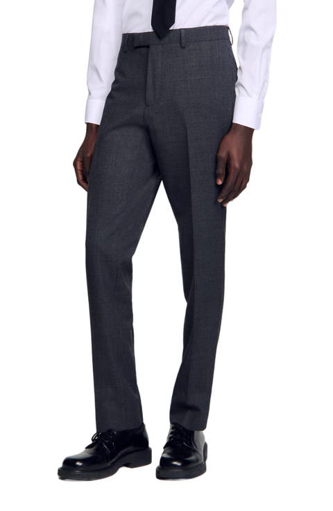 Wool suit trousers