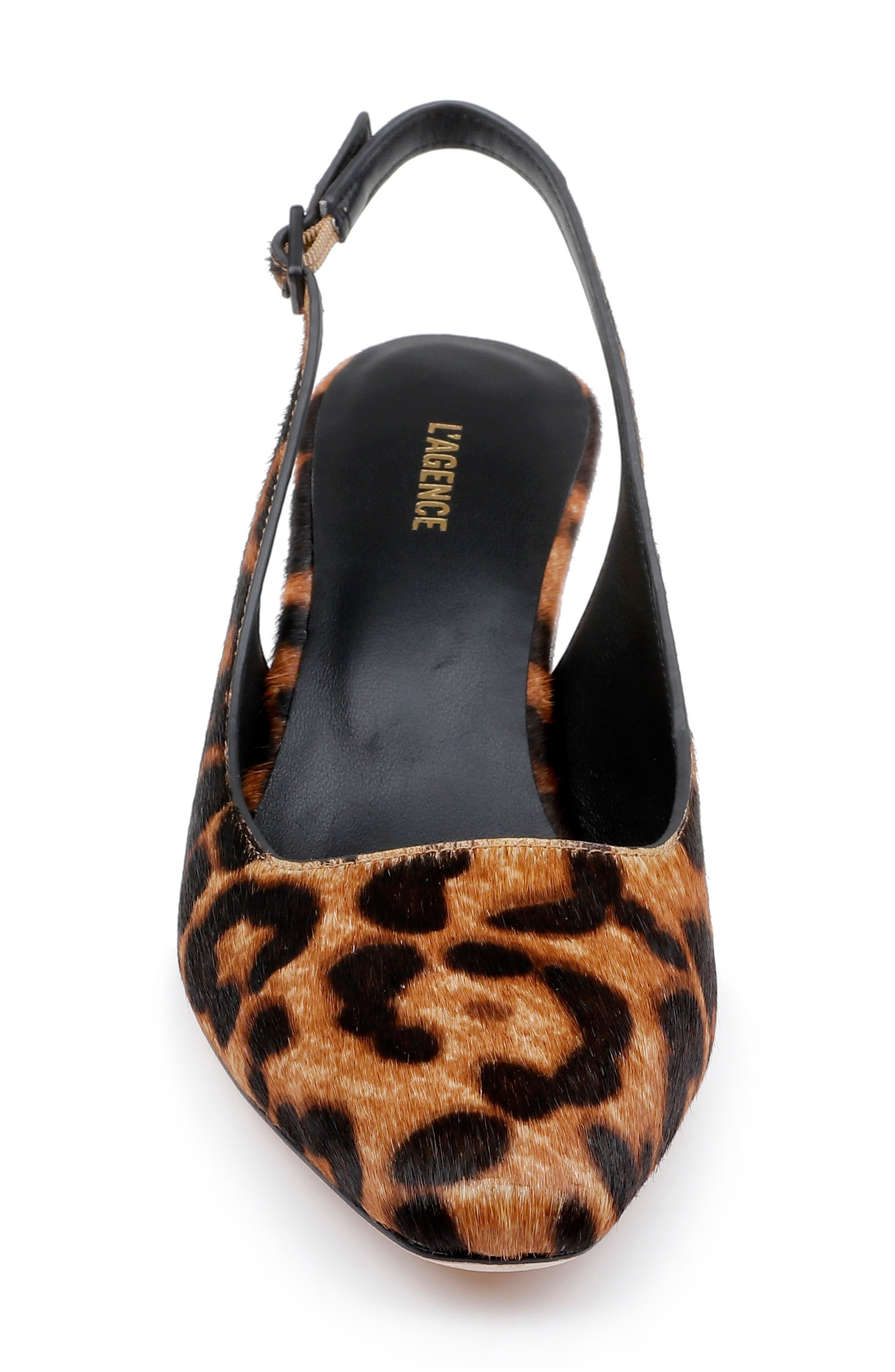 L
AGENCE Elaina Slingback Pump, Alternate, color, Leopard Hair Calf