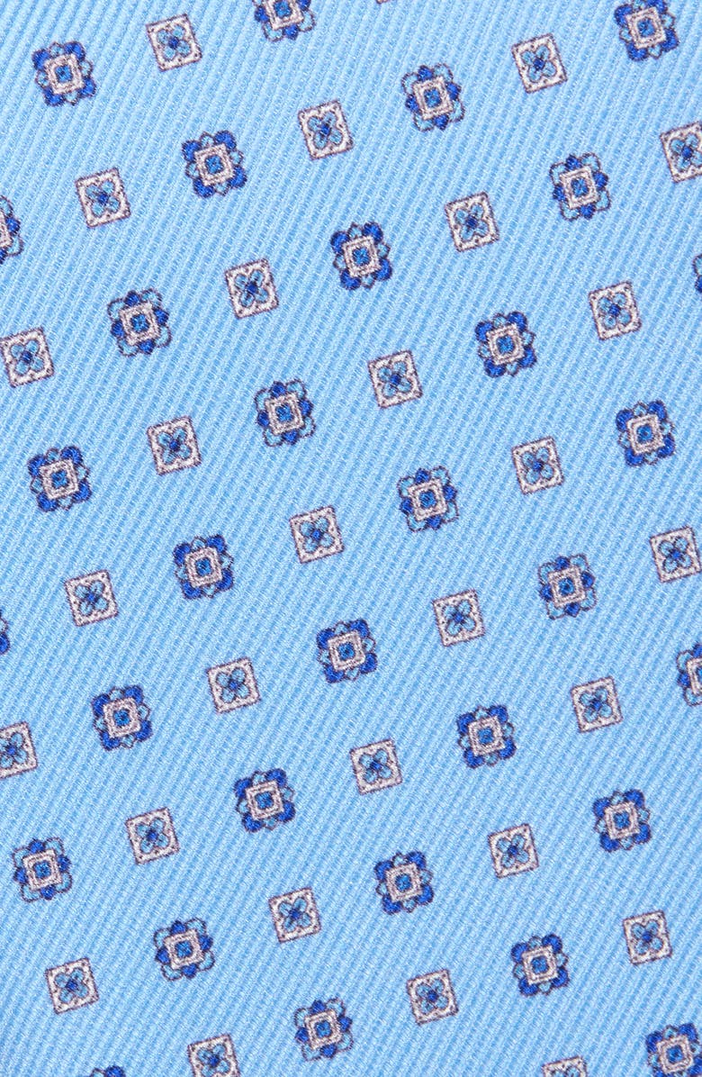 David Donahue Medallion Silk Tie, Alternate, color, Sky