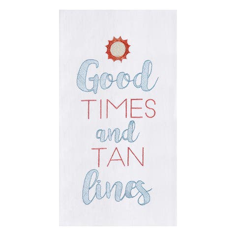 Good Times Tan Lines Flour Sack Cotton Kitchen Towel