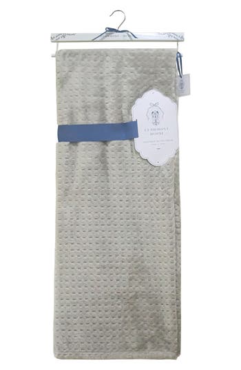 Artisan 34 Solid Textured Square Throw Blanket In Brown