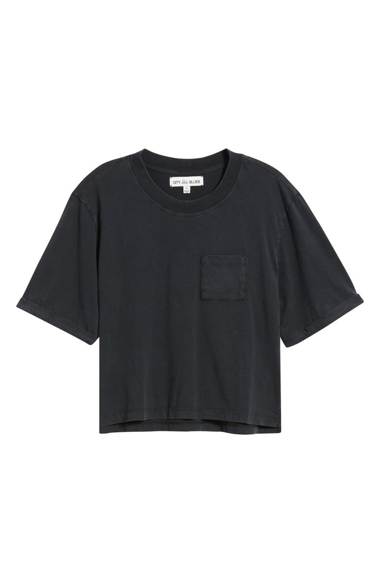 CITY BLUES Coram Crop Oversize T-Shirt, Alternate, color, Black