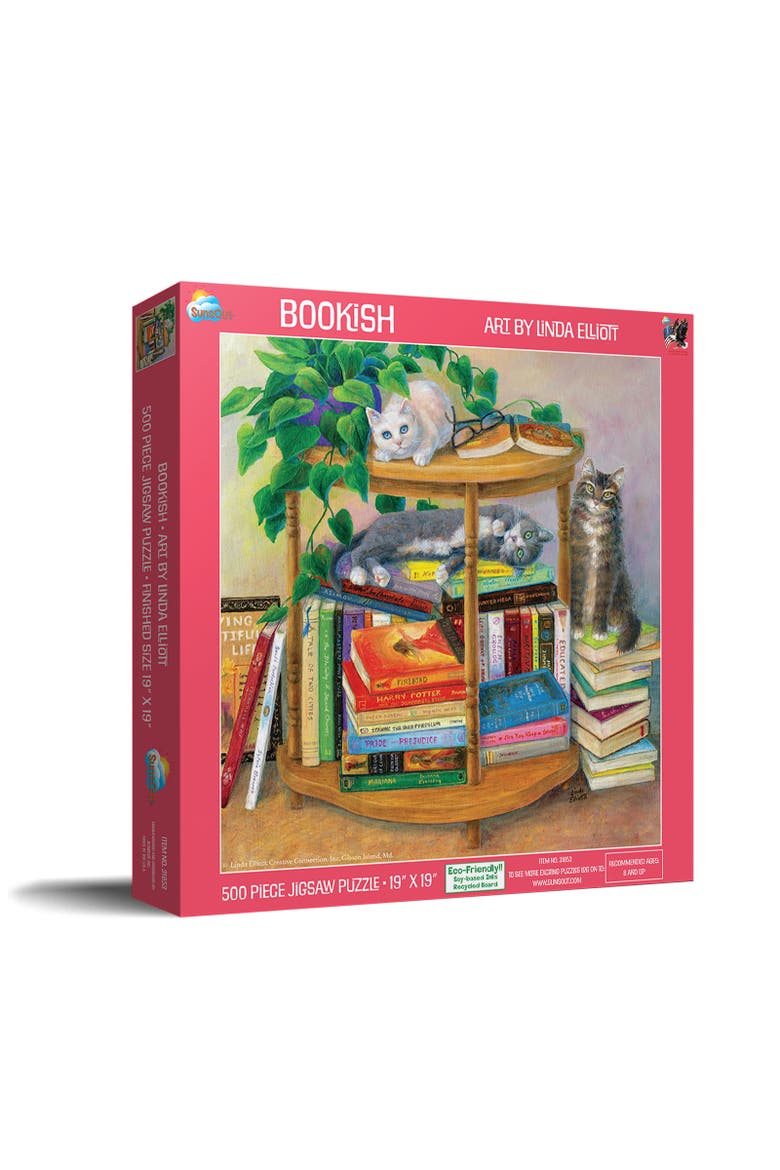 Bookish 500 piece Jigsaw Puzzle for Adults, Main, color, Multicolor
