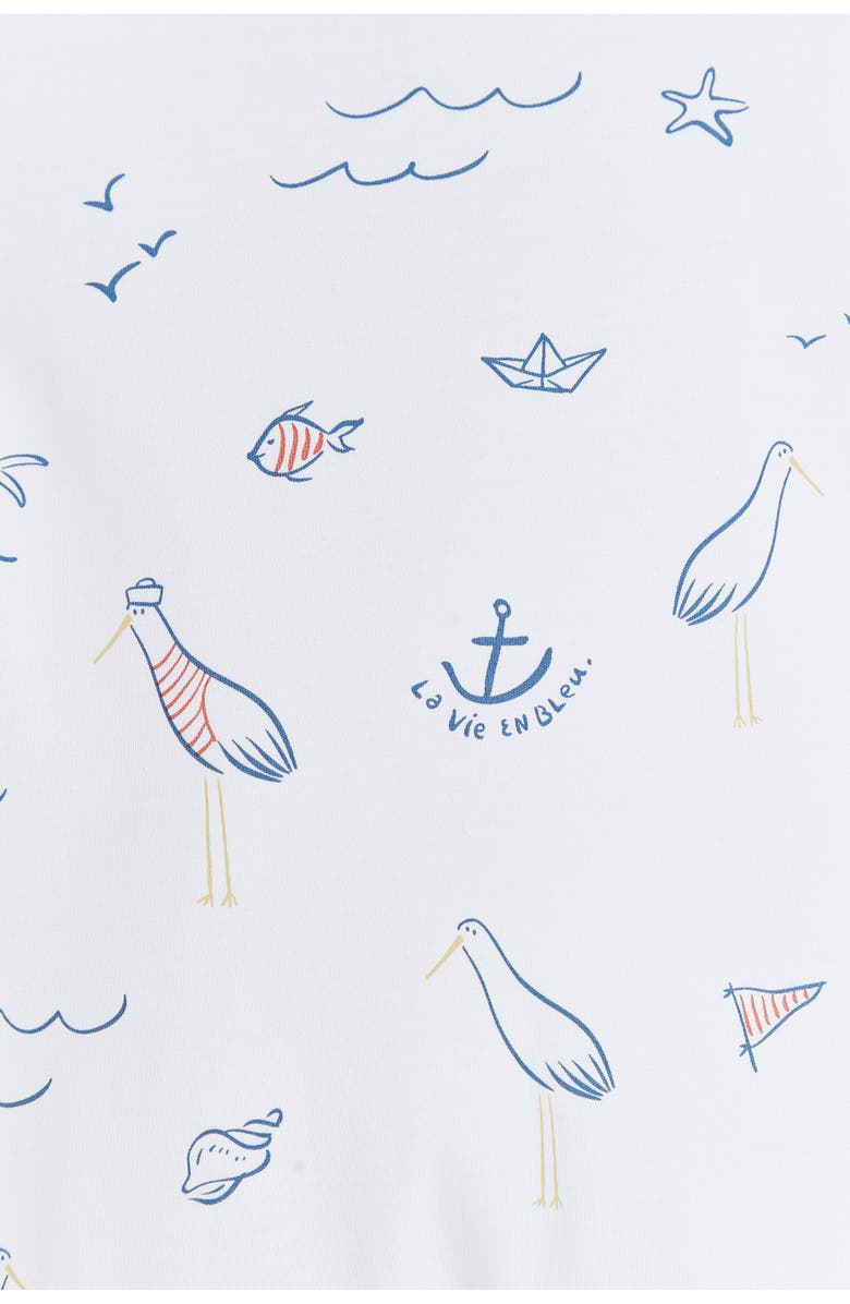 Babycottons Premium Peruvian Pima Cotton Sea Zip Footed Pajama for Infant, Alternate, color, Blue