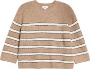 CeCe Stripe Pointelle Stitch Sweater