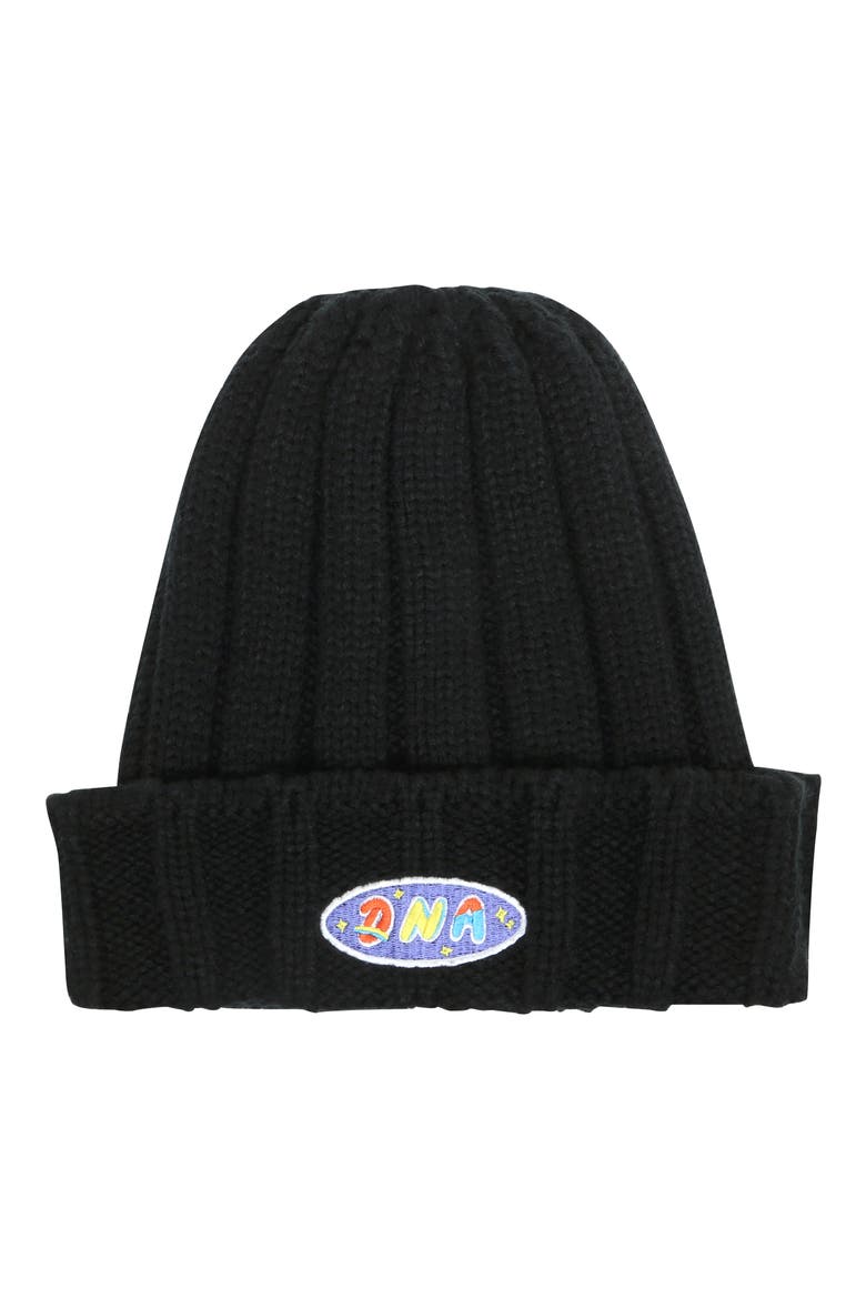 DNA Chunky Knit Beanie, Main, color, BLACK