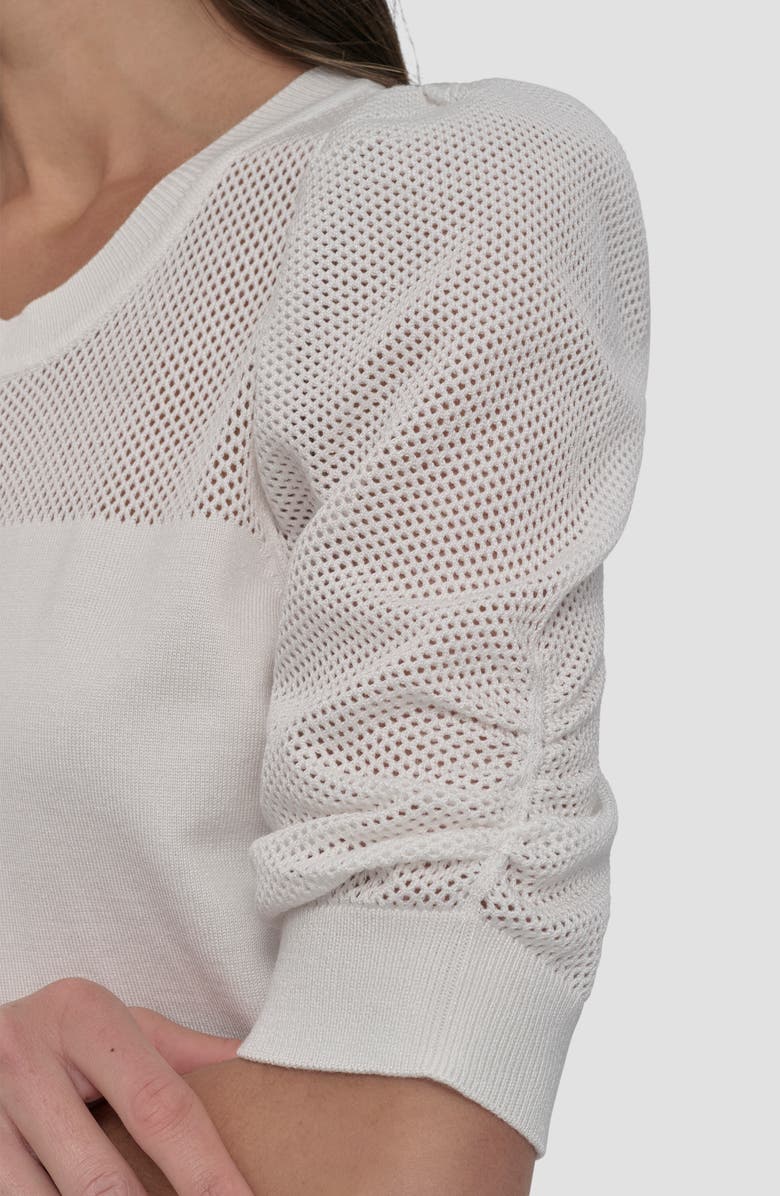 DKNY Puff Sleeve Sweater, Alternate, color, Ivory