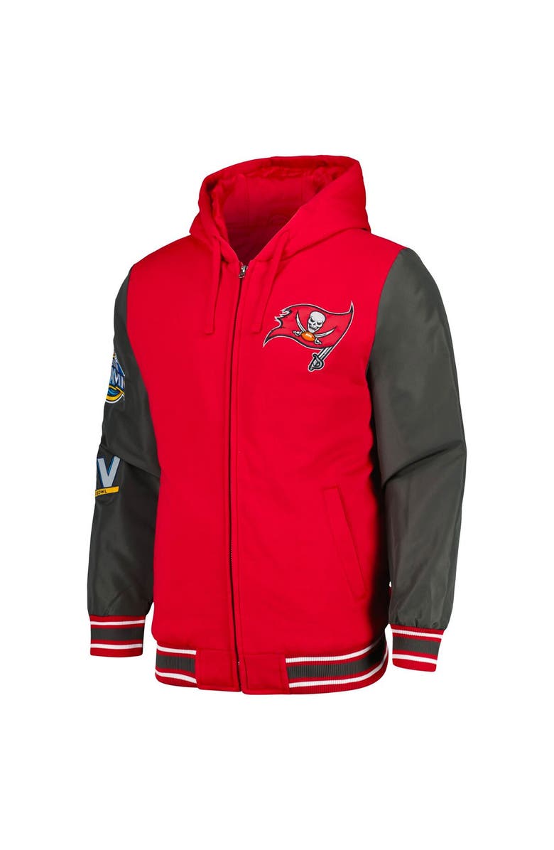 G-III SPORTS BY CARL BANKS Men's G-III Sports by Carl Banks Red/Pewter Tampa Bay Buccaneers Player Option Full-Zip Hoodie, Alternate, color,